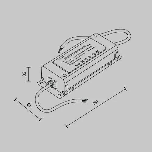 Комплектующие для текстильной подвесной системы Technical TRA130DR-100W  фото 2